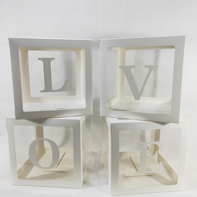 baby shower decoration box white balloon box 
