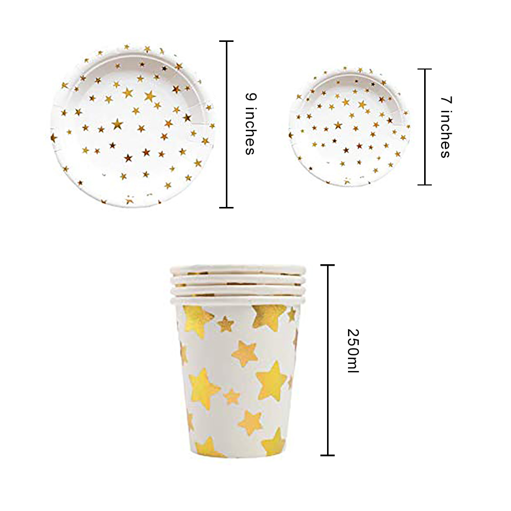Gold Paper Tableware Sets