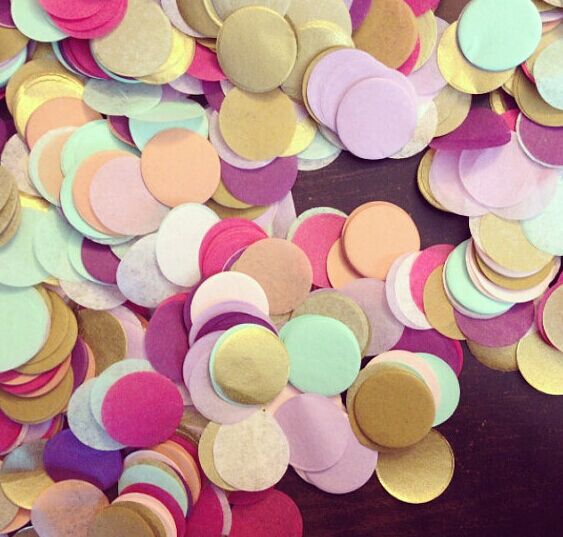 eco friendly assorted color paper confetti