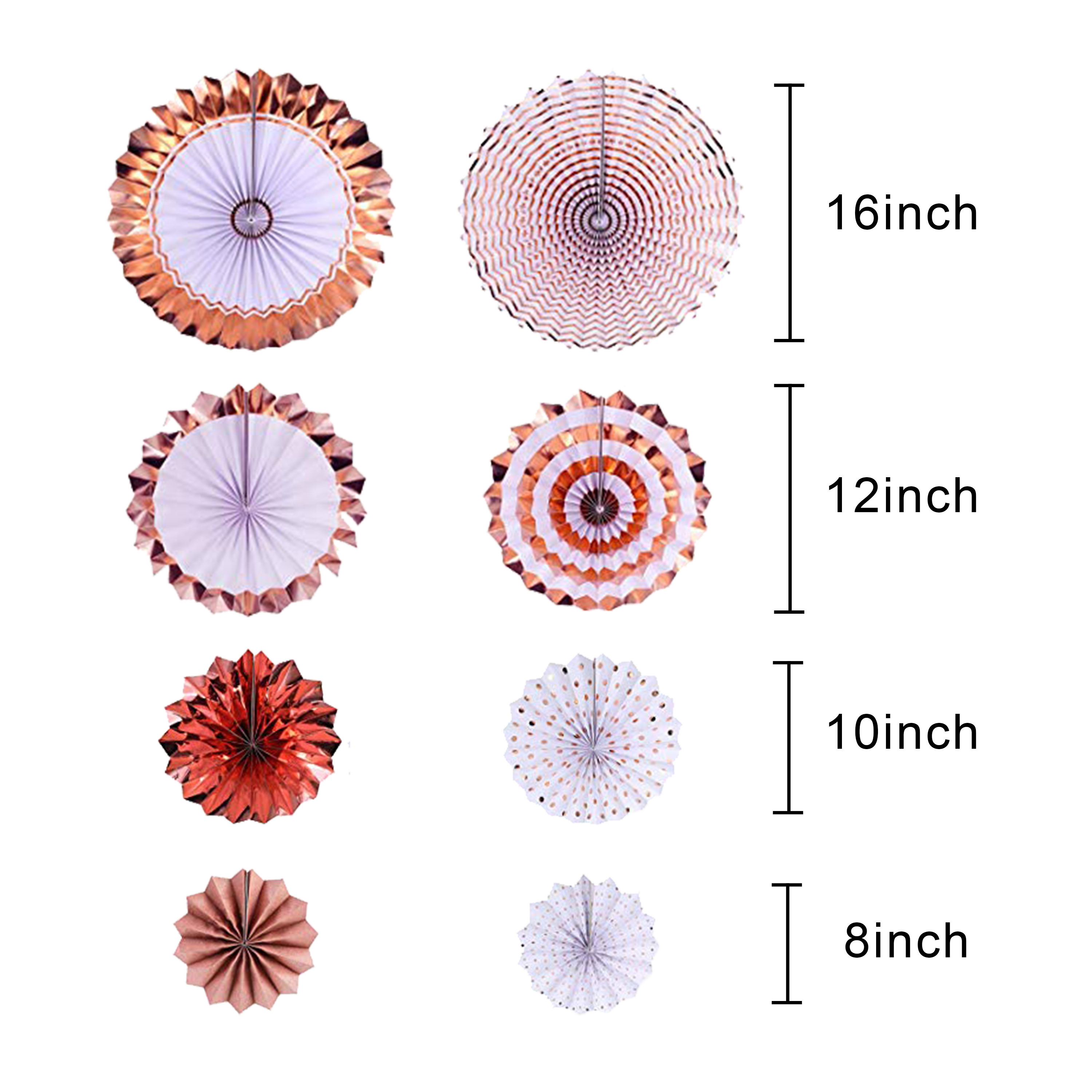  rose gold party decoration set