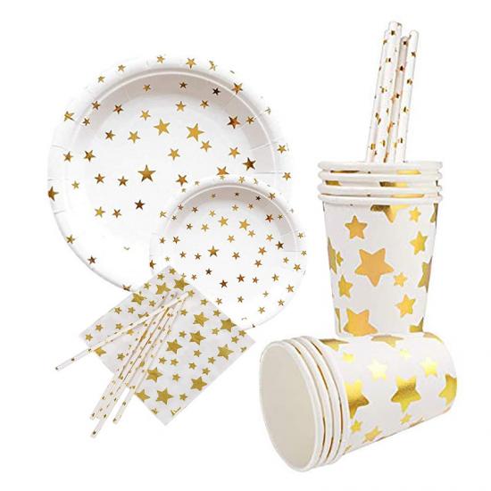 Gold Paper Tableware Sets