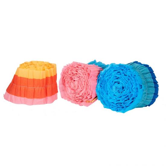 Mixed Color Crepe Paper Streamer Garlands