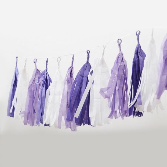 Custom tissue paper tassel garland