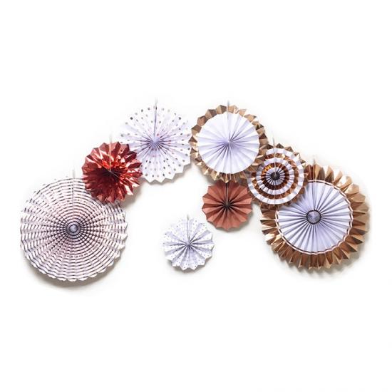 rose gold paper fan