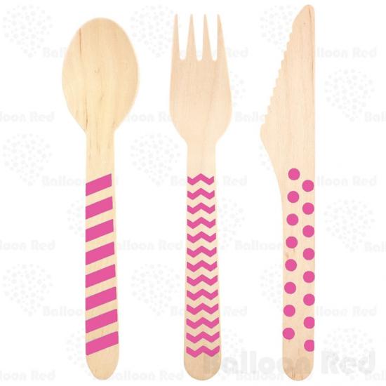 disposable wooden cutlery set