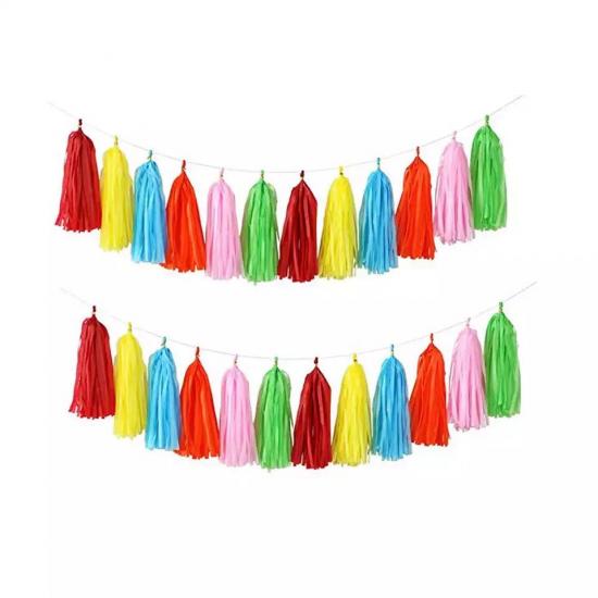 Custom tissue paper tassel garland